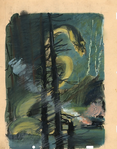 Иллюстрация к сказке Павла Бажова «Хозяйка медной горы»