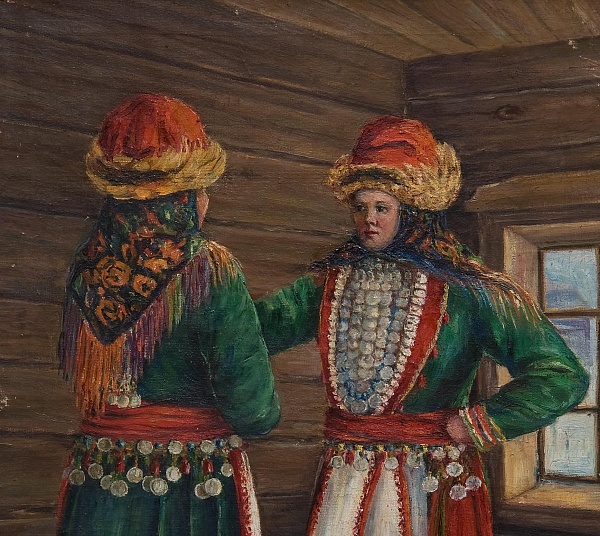 Картина «Марийские женщины в свадебном наряде свахи»