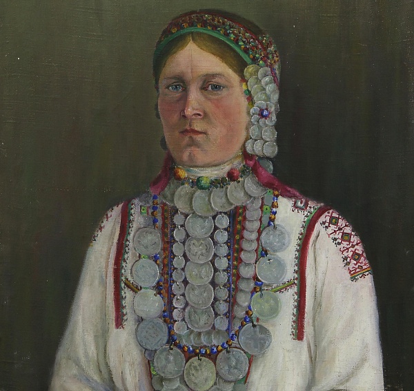 Картина «Марийская женщина в национальном костюме»